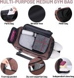 HONYMUM Travel Duffle Bag (50L) for Men,Medium Sports Gym Bag with Shoe Compartment &Wet Pocket,Weekend Overnight Bags Waterproof Carry on Duffel Bag Backpack for Mens Traveling,Black - Image 2